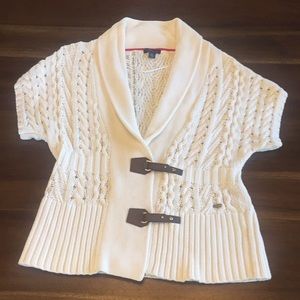 Tommy Hilfiger Cream Short Sleeve Sweater